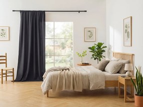 Függöny OXFORD LIGHT 140x250 cm, sötétszürke Felfüggesztés: Hullámos sínszalag