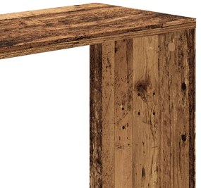 5 szintes antik fa színű fa könyvespolc 45 x 23,5 x 162,5 cm