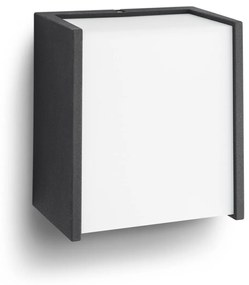 Philips Macaw kültéri falra szerelhető LED lámpa, fekete, 1x3W, 270 lm, 2700K melegfehér, 173023016