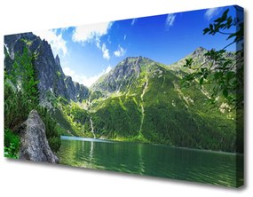 Vászonkép Mountain Lake Nature 120x60 cm