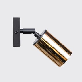 Sollux SL.1382 - Fali spotlámpa WINX 1xGU10/10W/230V fekete/arany