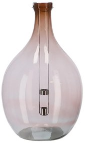Lámpás újrahasznosított üvegből, kivehető gyertyatartóval, A, 51 cm