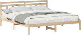 vidaXL Ágykeret Barna 180 x 200 cm Tömör fenyőfa