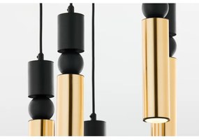 Jupiter 2017 - Csillár zsinóron ALAS 5xGU10/10W/230V arany/fekete