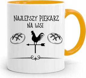 Sárga Bögre Péknek A Legjobb Vidéki Pék fényképes nyomtatással