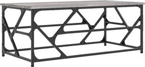 vidaXL szürke sonoma szerelt fa dohányzóasztal 100 x 50 x 40 cm