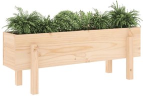 tömör fenyőfa kerti magaságyás 101 x 30 x 38 cm
