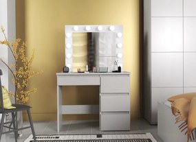 Öltöző asztal LED tükörrel Cleopatra White