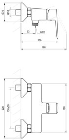 Ravak X070480 - LIFE zuhanycsaptelep fekete