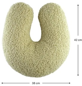 Zöld buklé párna gyerek kanapéhoz U – Wigiwama