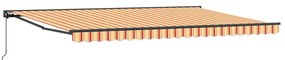 Behúzható napellenző Sárga és narancs 500x300 cm szövet