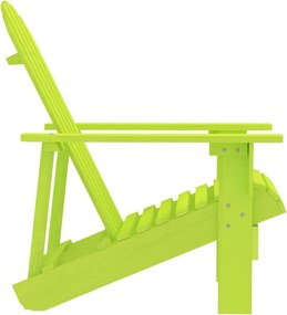 Zöld tömör fenyőfa kerti Adirondack szék