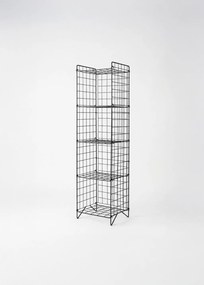 Altun fém könyvespolc, fekete, 36 cm
