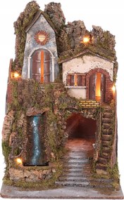 Karácsonyi betlehem vízeséssel és világítással 52 x 45cm- 70cm magas