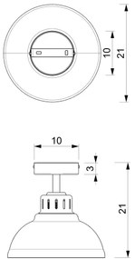 Felületre szerelhető csillár SVEN 1xE27/15W/230V bézs