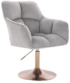 HR550N Acél modern velúr szék arany lábbal