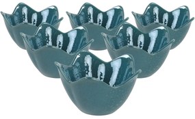 6 darab Lotus kerámia tál 11,8 cm, türkiz