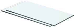2 db átlátszó üveg paneles polc 40 x 15 cm