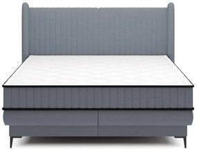 Kontinentális franciaágy 180 cm Dalmo 180 (ágyráccsal) (tárolóhellyel) (grafit + fekete). Akció -15%. 1099653
