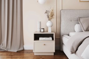 Lorini éjjeliszekrény 45 cm - kasmír / arany fogantyú