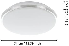Eglo 900365 - LED Fürdőszobai mennyezeti lámpa PINETTO LED/15,6W/230V IP44 króm