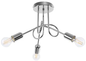 Sollux SL.1440 - Felületre szerelhető csillár  LOOP 3xE27/15W/230V króm