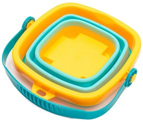 Baby Mix Összecsukható vödör homokos és vizesjátékokkal, 5 db