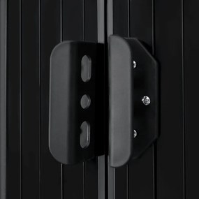 Antracitszürke acél kerti fészer 257 x 205 x 178 cm