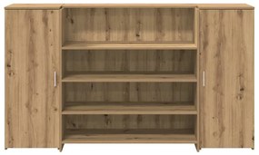 recepciós pult kézműves tölgy 180x50x103,5 cm szerelt fa