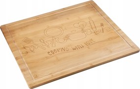 Bambusz Tűzhelyvédő Főzőlap 56 x 50 CM Fsc Konyhába