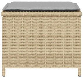 4 db vegyes bézs polyrattan kerti szék párnával 41 x 41 x 36 cm