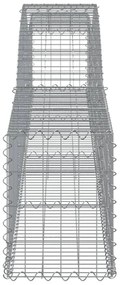 4 db íves horganyzott vas gabion kosár 400x30x40/60 cm