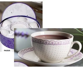 Passia porceláncsésze+alj, 6 személyes, 250ml, dobozban