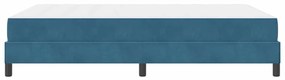 Boxspring ágy matraccal Sötét kék 140 x 200 cm Bársony