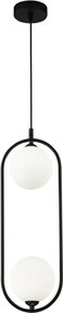 MAYTONI MOD013PL-02B RING Többágú Függesztett Lámpa Fehér, Fekete G9 IP20