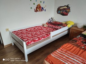 LU MIX gyerekágy ágyráccsal - fehér Méret: 140x70