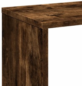 füstös tölgy szerelt fa elválasztó könyvespolc 67x25x161,5 cm