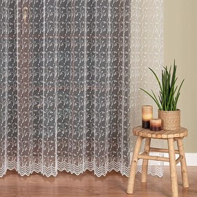 Mg Függöny 108069 markizeta hímzés fehér 300x250cm kész szalaggal díszítve R
