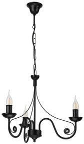Csillár láncon DONATO 3xE14/40W/230V fekete