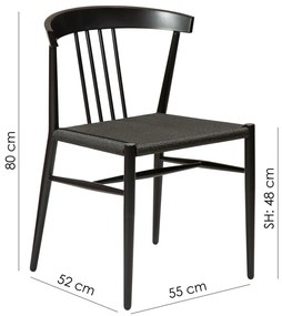 Sava fekete étkezőszék - DAN-FORM Denmark