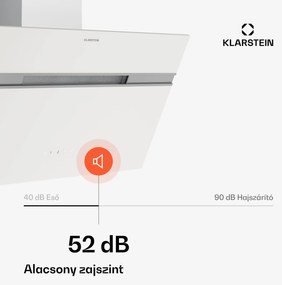 Klarstein Alina elszívó páraelszívó, 60 cm, 600 m³/h, Csendes, EEK A