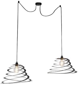 Design lógólámpa 2-lámpás spirális árnyékolóval 50 cm - Scroll