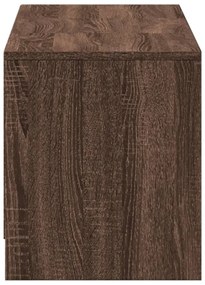 barna tölgy színű szerelt fa LED-es TV-szekrény 140x34x40 cm
