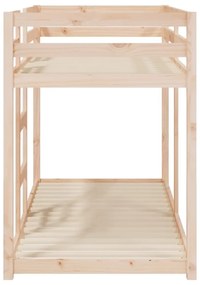 tömör fenyőfa emeletes ágy 75x190 cm