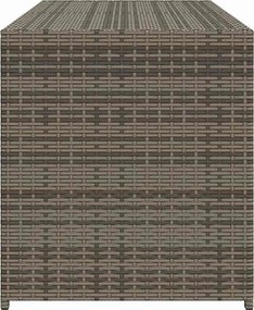 vidaXL szürke polyrattan kerti tárolóláda 283 L