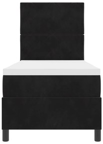 Boxspring ágy matraccal és LED-del Fekete 80x200 cm Bársonyos