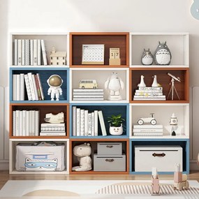 Könyvespolc 10 db-os polcos szekrény 45x17x30cm PR02