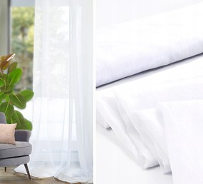 Függöny finom, sima voile méteráru 3 m magas fehér Török függöny
