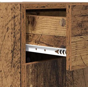 Széf fiókkal kézműves tölgy 42.5 x 40 x 93 cm Faanyag