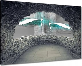 Vászonkép 60x40 Angyalok a hálószobába Türkiz